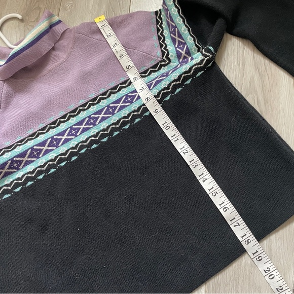 True Mark Best Authentic Vintage Fair Isle Turtleneck Sweater (medium) outdoor - Picture 5 of 5